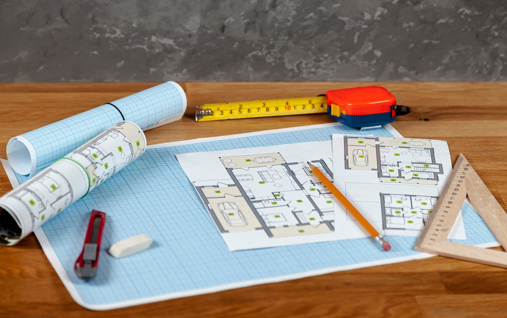 Ilustrasi denah rumah serta struktur yang akan segera dilakukan proses renovasi