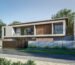 Desain rumah minimalis modern dua lantai dengan kombinasi beton ekspos, kayu hangat, dan palet warna natural yang harmonis
