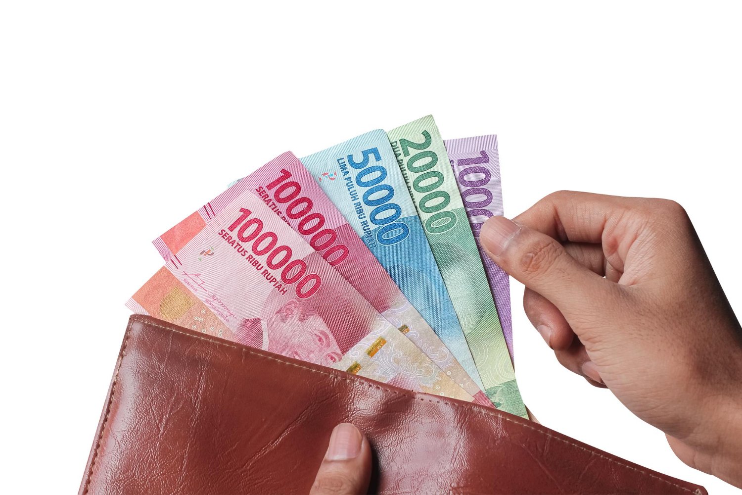 Uang rupiah dalam dompet sebagai ilustrasi anggaran harga jasa arsitek per meter